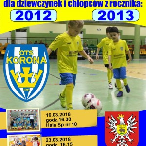 Ostrołęckie Towarzystwo Sportowe Korona ogłasza nabór rekrutacyjny dla dziewczynek i chłopców z roczników 2012/2013 !!!