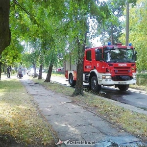Ostrołęka: Pożar przy ulicy Kochanowskiego