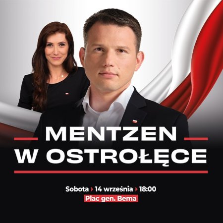 Mentzen i Zajączkowska dziś w Ostrołęce! Spotkania z politykami Konfederacji przyciągają tłumy