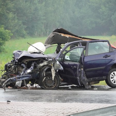 Tragedia na drodze krajowej nr 61 pod Ostrołęką [WIDEO, ZDJĘCIA]