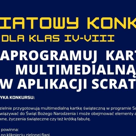 Konkurs na multimedialną kartkę świąteczną w Scratchu