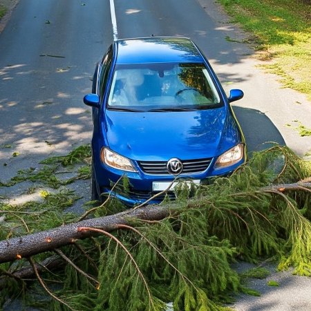 Konar uszkodził auto na trasie Ostrołęka - Goworowo