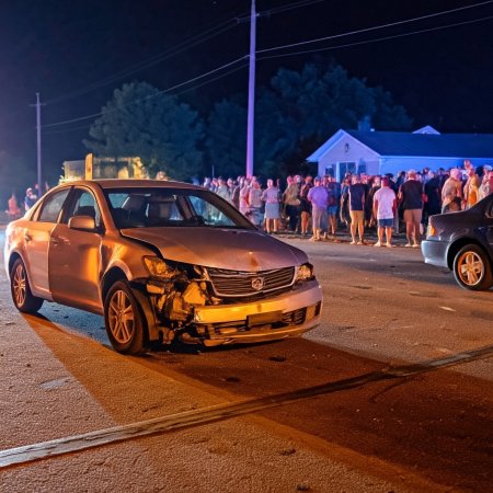 Wypadek w Łysych: Audi wjechało w słup