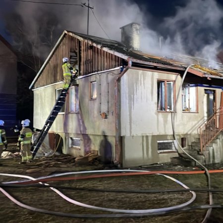 Pożar przy Dzieci Polskich, fot. eOstroleka.pl