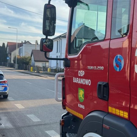 Pożar w Baranowie: Strażacy ochotnicy w akcji