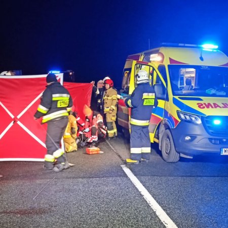 Tragedia na drodze. pieszy zginął pod kołami samochodu!