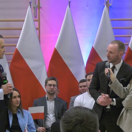 Wicestarosta ostrołęcki na spotkaniu z Nawrockim. O "lewackiej ideologii" i obronie wartości