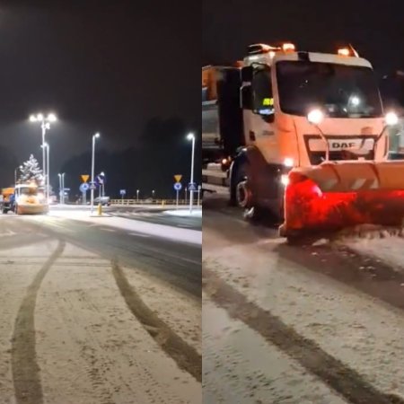 Intensywna akcja zimowa w Ostrołęce. Tak pracują drogowcy [WIDEO]