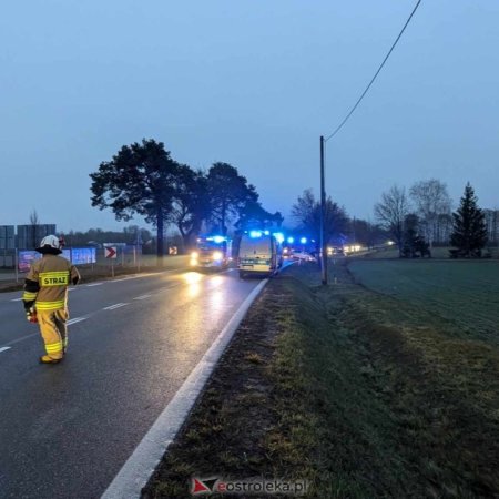 Ciężarówka w poprzek drogi! Groźne zderzenie z audi w Grodzisku Dużym