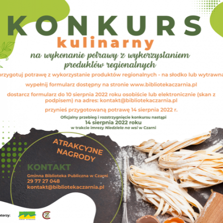 Konkurs kulinarny na najlepszą potrawę z wykorzystaniem produktów regionalnych