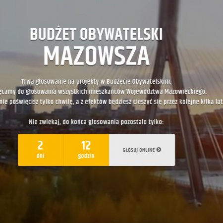 Ostatnie dni na głosowanie w Budżecie Obywatelskim Mazowsza! 