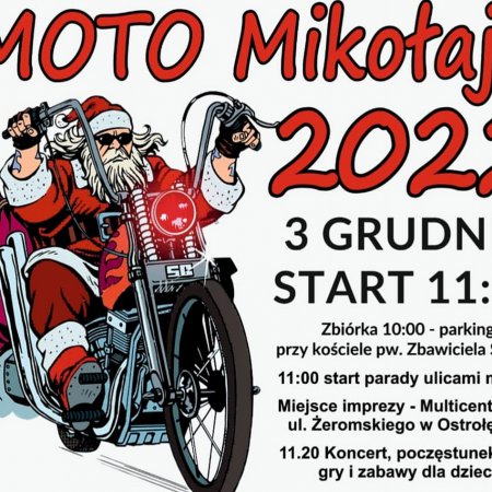 Moto-Mikołaje w sobotę wyjadą na ulice Ostrołęki. Znamy program wydarzenia